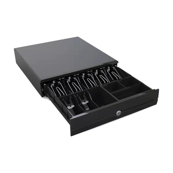 Cash drawer: Lockable, with note & coin trays