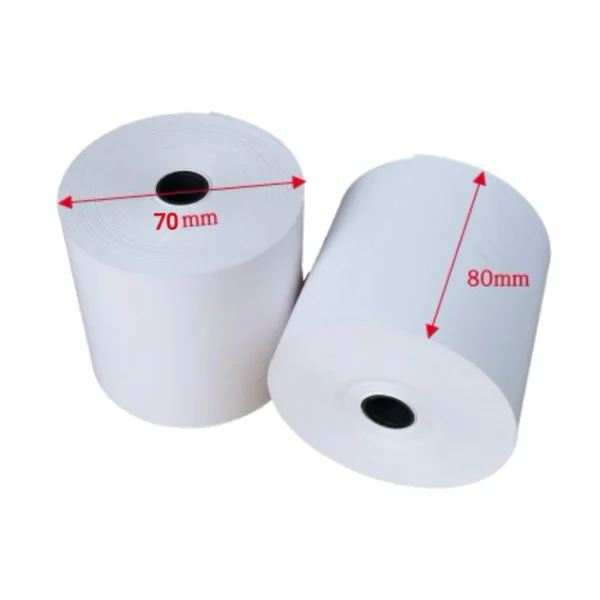 Receipt paper rolls: 80 × 70 mm thermal paper
